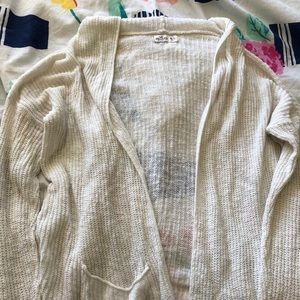 White Hollister Knit Cardigan